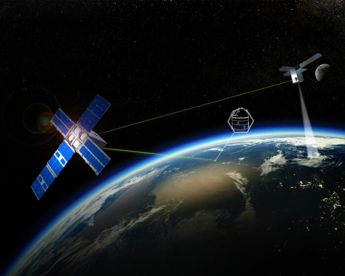 General Atomics rendering of GA-EMS' Optical Communication Terminals