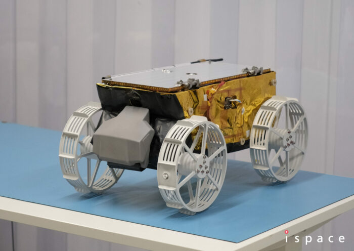 The TENACIOUS lunar micro rover on display at ispace-EUROPE’s headquarters in Luxembourg.