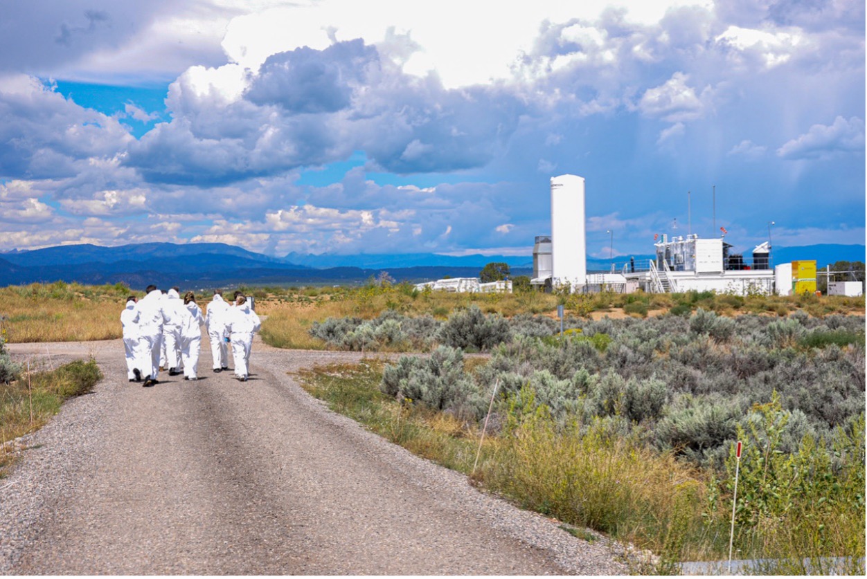 Animas Teststand in Durango CO, with some of the test team running a tour with senator Hickenlooper.